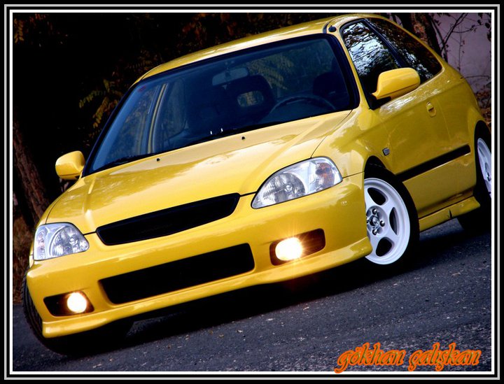 yellow civic