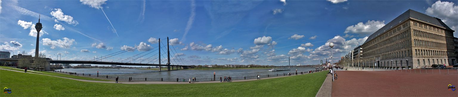 Dusseldorf Rhein panoramik 1-  7 kare - 