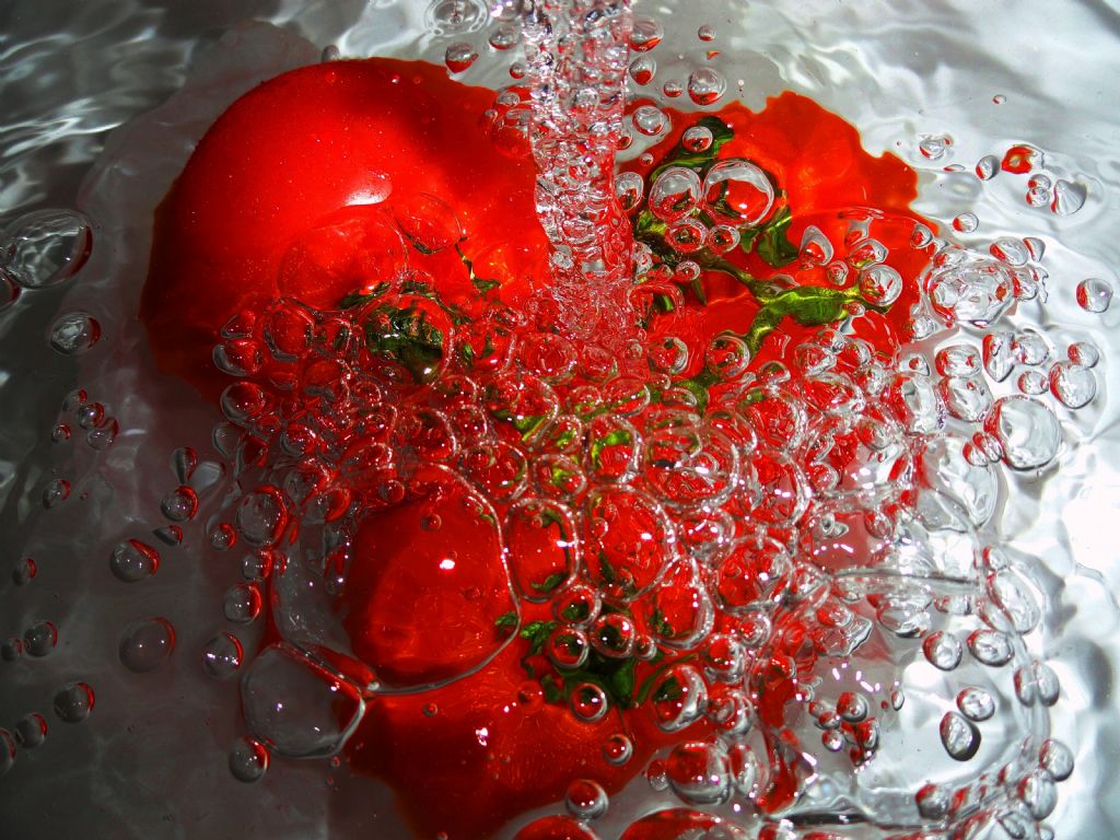 akan suyun altnda domatesler