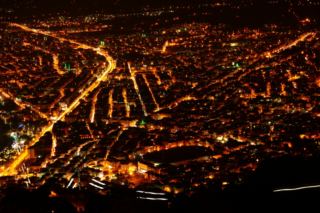 Ordu Boztepe'den gece manzaras