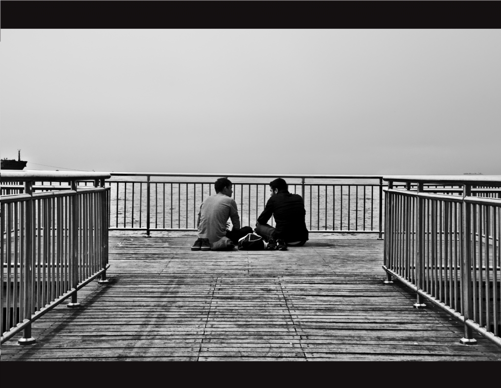 Denize kar siyah beyaz hayat 