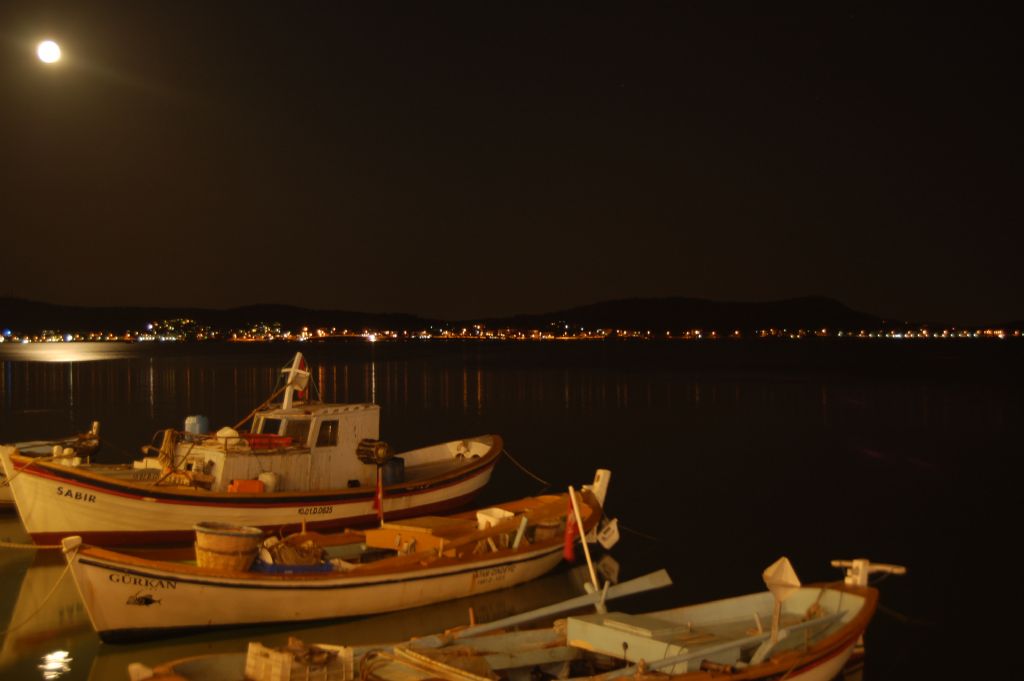 ay�����, yakamoz, gece