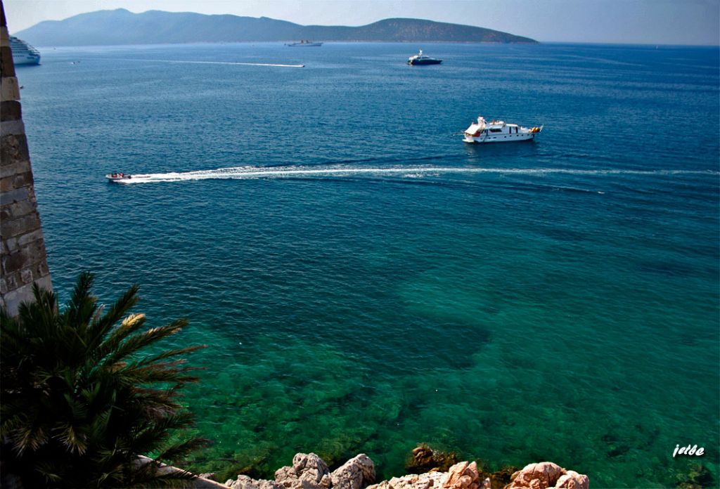 bodrum kalesinden bir kare manzarabodrum kalesinde