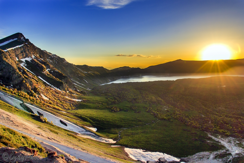 Nemrut Krater G�l�'nde G�n Bat�m�