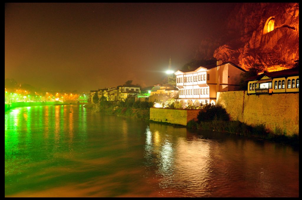 amasya gece fotoraf