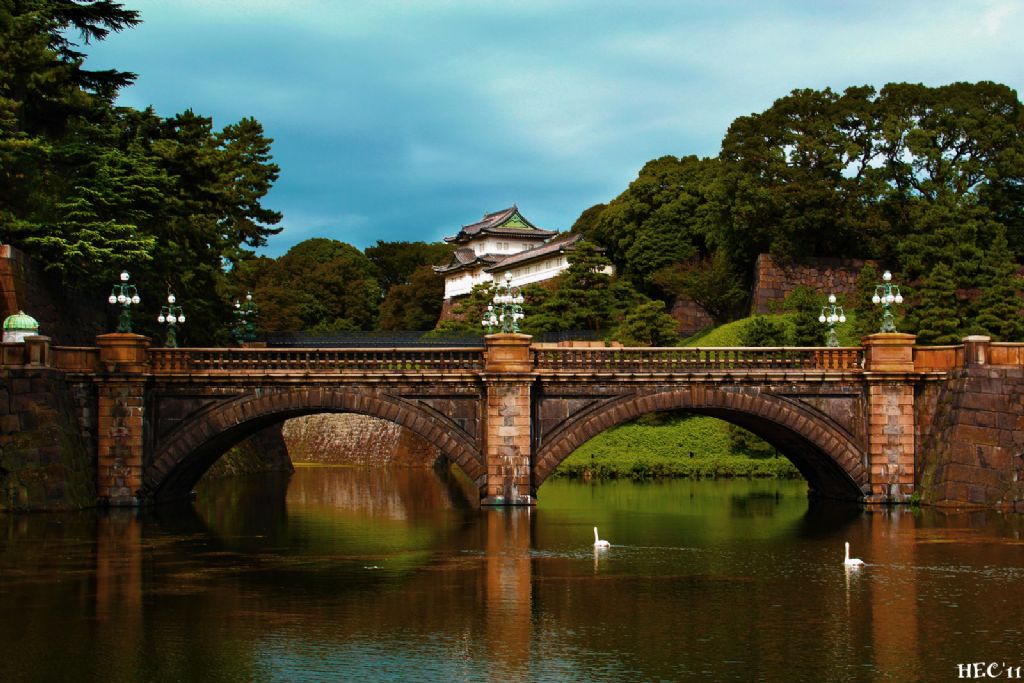 Nijūbashi Bridge (HDR),Tokyo