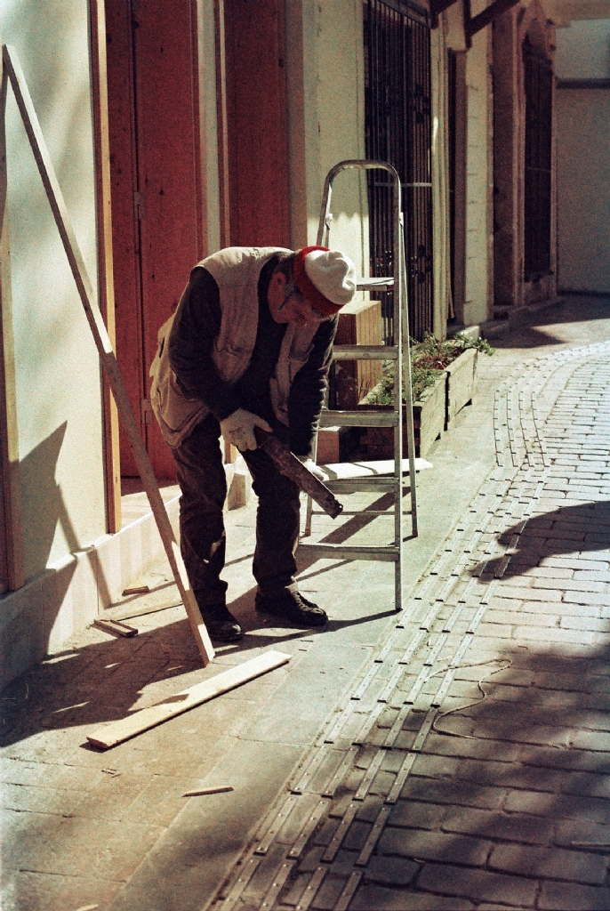 Analog g�nd�z �ekimleri �al��an insan