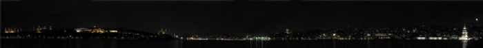 Kz Kulesinden Sultan Ahmet Camiine Panoramik Gece