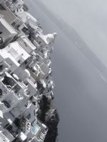 Siyah-beyaz Santorini...