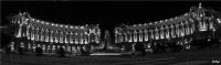 Rome - Repubblica - Black-white Night Panoramik