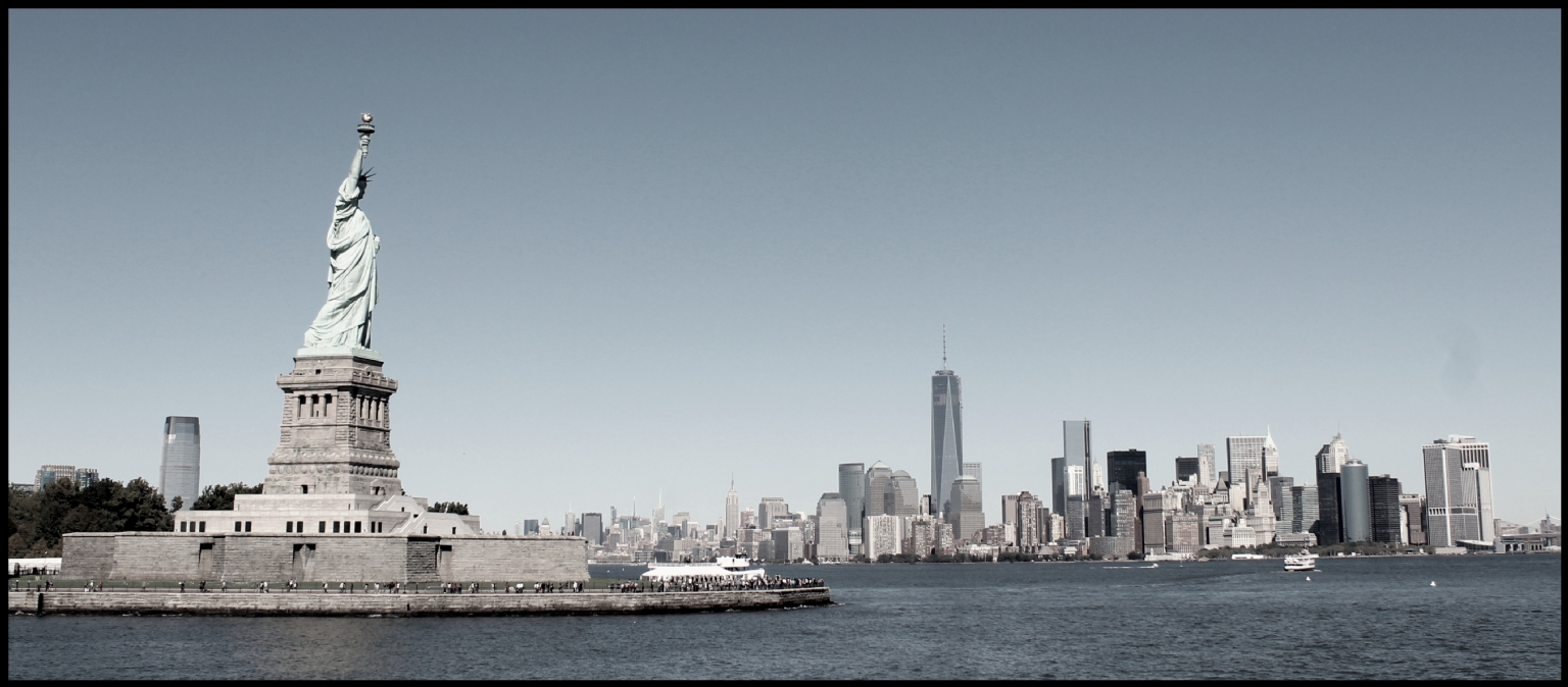 Liberty Island & Manhattan