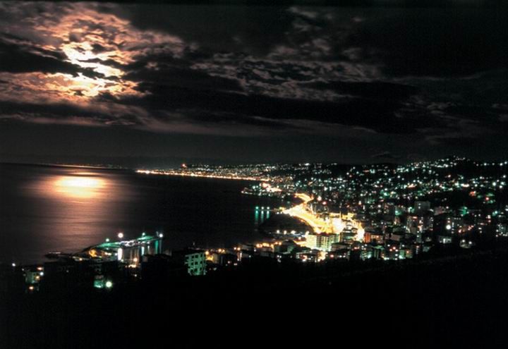 Trabzon da gece manzaras