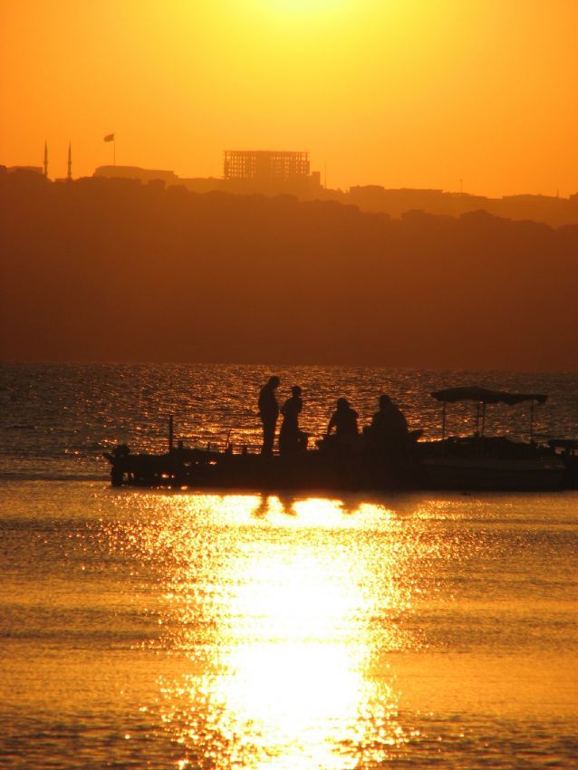 sunset and peoples