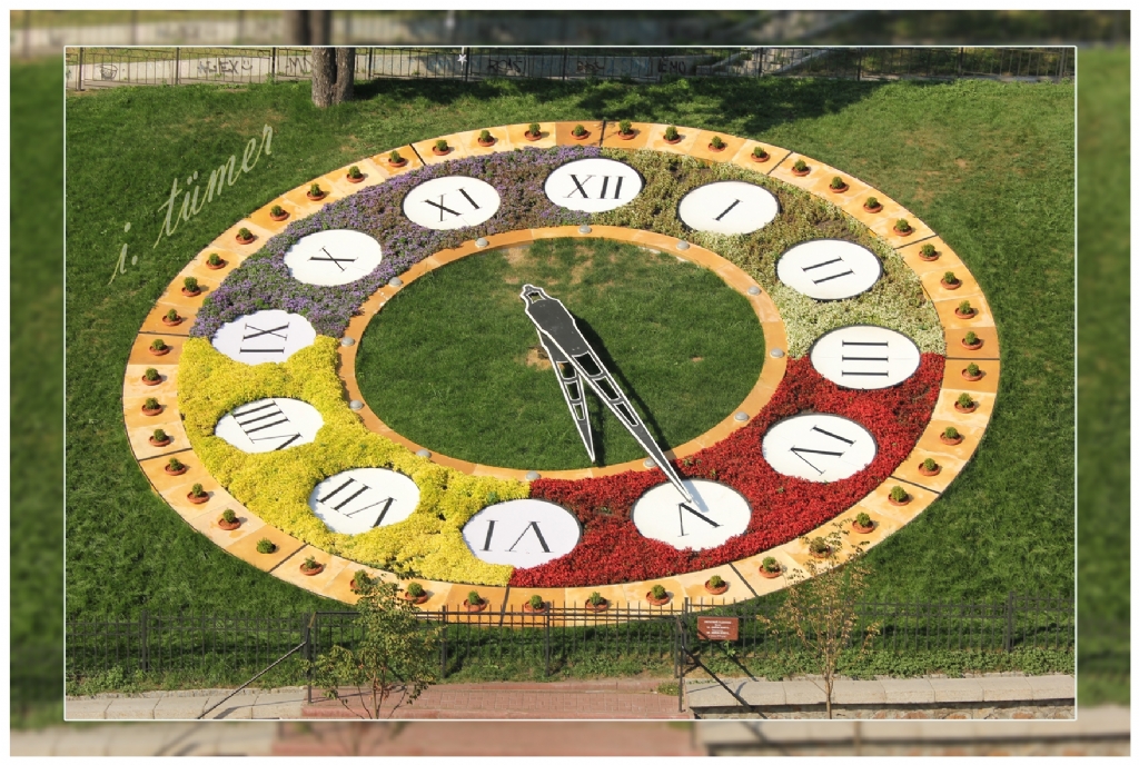 Flowerbed Clock