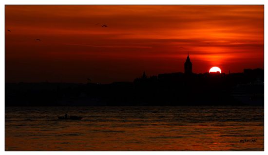 Galata Kulesinden Gn Batyor