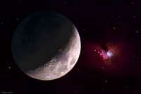 Ay Ve Orion Bulutsusu