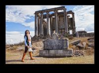 Temple Of Zeus And Girl